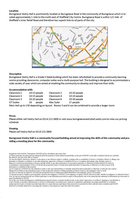 Burngreave New Deal for Communities : Projects : Vestry Hall