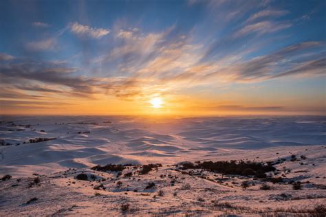 Palouse Frozen Sunset | Steptoe Butte State Park near Oakesdale ...