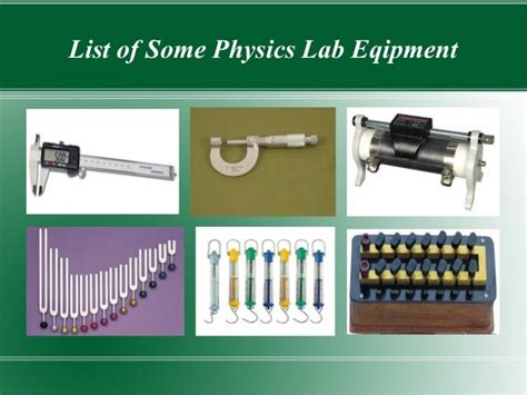 Physics Lab Equipment And Their Uses