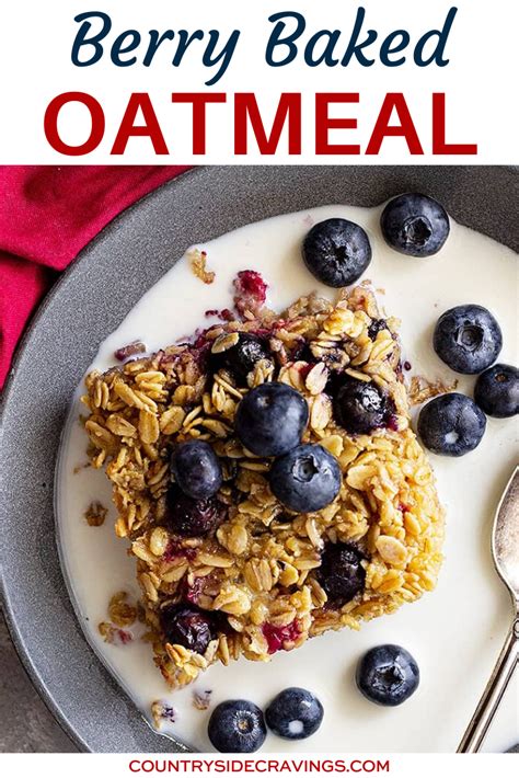 This Berry Baked Oatmeal is the perfect breakfast! It’s soft, slightly ...