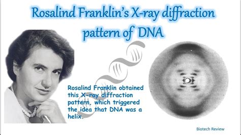 Rosalind Franklin's X-ray Diffraction Pattern of DNA (explained ) | DNA ...