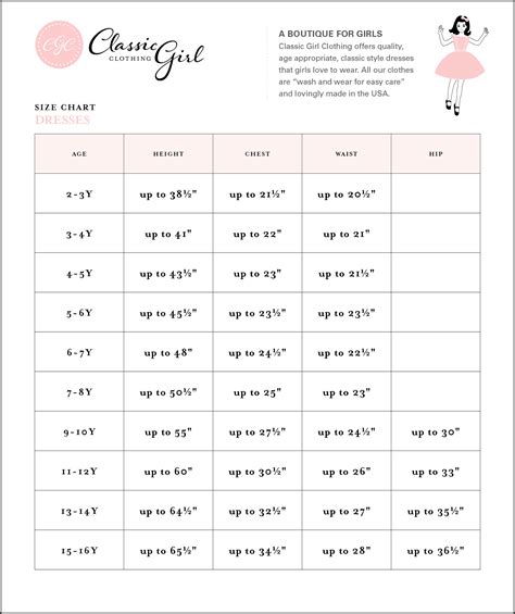 Clothing Size Chart