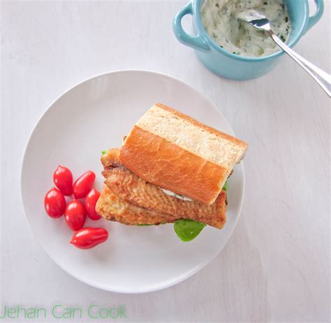 Fish Sandwich with Homemade Tartar Sauce - Jehan Can Cook