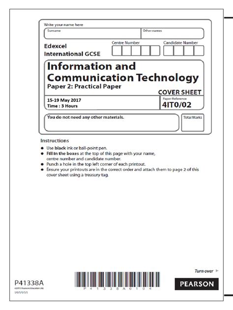 Igcse Ict Paper 2 2017 (1) 11 | PDF | Spreadsheet | Information Retrieval