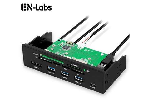 EnLabs U2CR5253U3CESATA 5.25 inch PC Case Front panel All-in-1 Multifunction USB 2.0 Card Reader ...