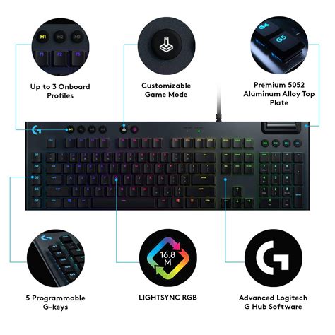 Logitech G813 LIGHTSYNC RGB Mechanical Gaming Keyboard