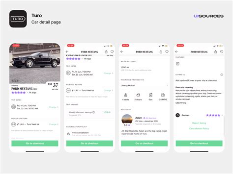 Turo - Content Screens Screenshots | UI Sources