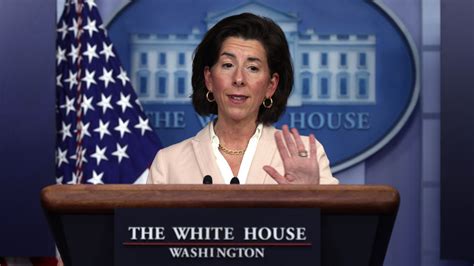 Commerce Secretary Raimondo attends White House press briefing