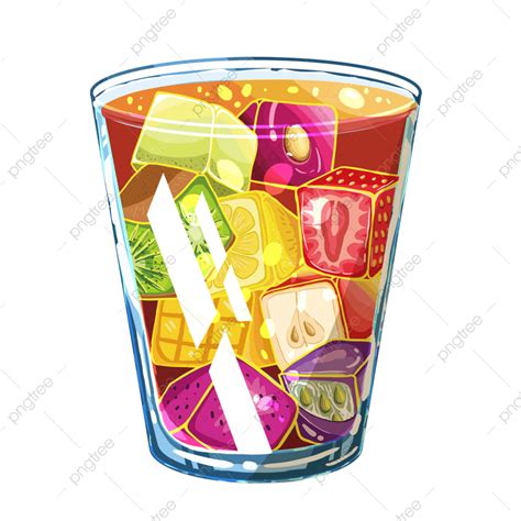 Gambar Minuman Dingin Teh Buah, Minuman Dingin, Keren, Musim Panas PNG Transparan dan Clipart ...