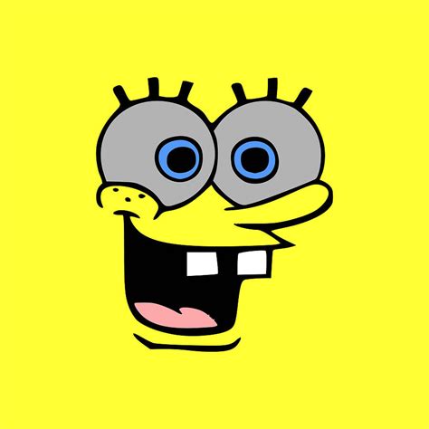 Spongebob face Drawing by Su Topo