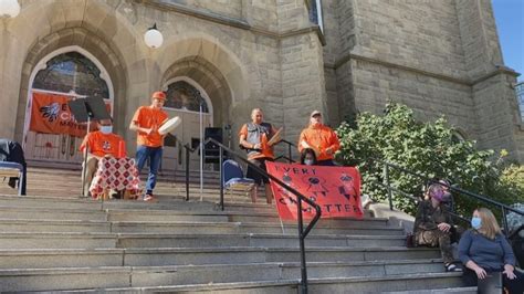 Calgary church preserves red paint splashed on doors to start conversations about truth and ...