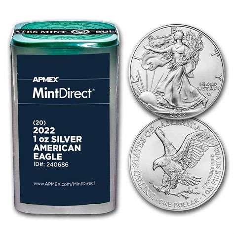 Buy 2022 American Silver Eagles (20-Coin MintDirect® Tube) | APMEX