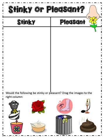 Stinky or Pleasant Worksheets