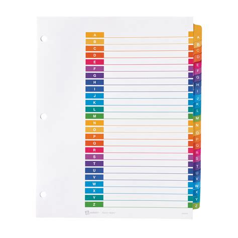 Printable Dividers For Binders