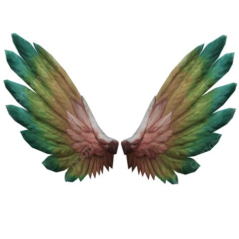 Rainbow Wings, Wings, Bird, Colourful Bird Wings PNG Transparent Clipart Image and PSD File for ...