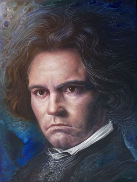 "Portraiture of Ludwig van Beethoven" by Anne Worbes, oil on canvas ...