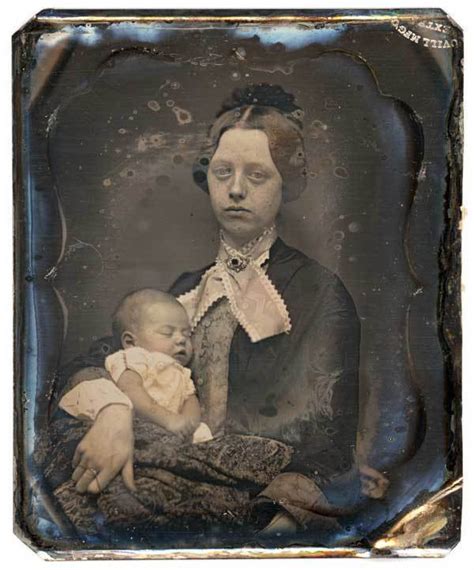 Early Post Mortem Photography: Dead Baby With Mother