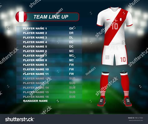 Peru Soccer Jersey Kit Team Line Stock Vector (Royalty Free) 786121960 | Shutterstock