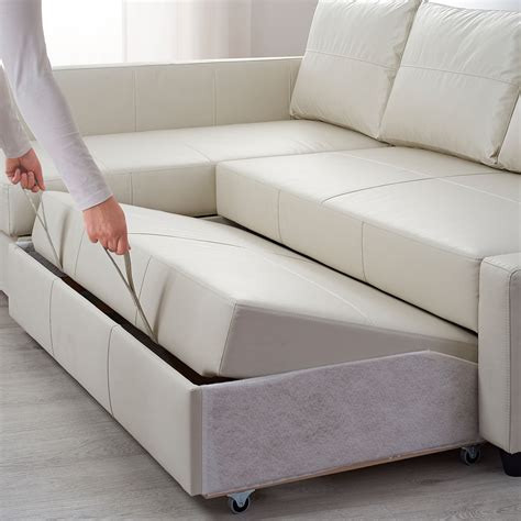 FRIHETEN Corner sofa-bed with storage - Bomstad white - IKEA