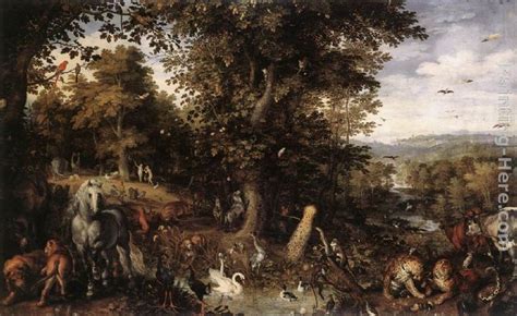 Jan the elder Brueghel Garden of Eden Painting | Best Paintings For Sale