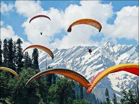 Paragliding in famous Solang Valley Manali India | Adventure activities ...