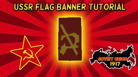 Minecraft Banner Tutorial - How to make our USSR Flag Banner - YouTube