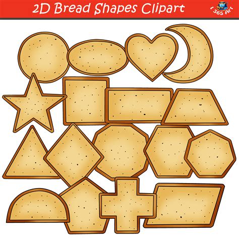 2D Bread Shapes Clipart Graphics Downloa - Clipart 4 School