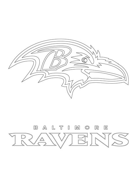 Free Baltimore Ravens Coloring Pages Pdf - Coloringfolder.com