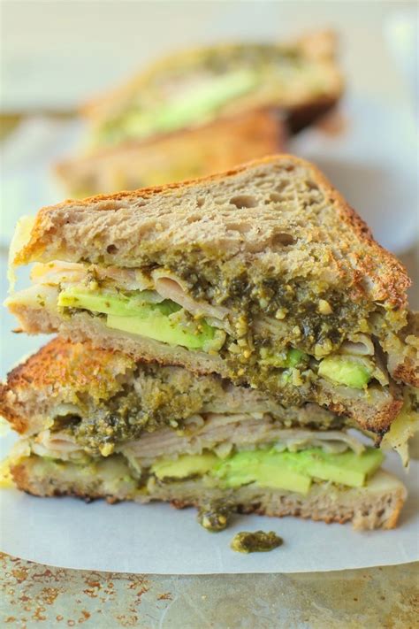 Turkey Pesto Avocado Grilled Cheese Sandwich - The Roasted Root