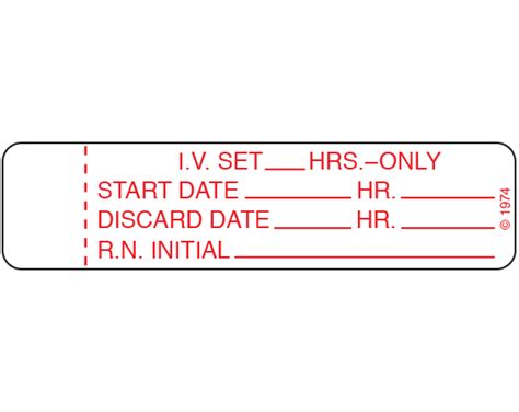 IV-3 Information Labels for IV Tubing Changes