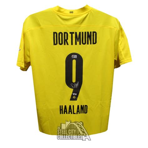 Erling Haaland Autographed Dortmund FC Soccer Jersey - BAS - Fanatics ...