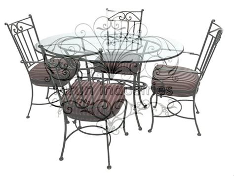 Wrought Iron Table Chair Garden Dining In Tarun Industries at Rs 20000/set | Wrought Iron Dining ...