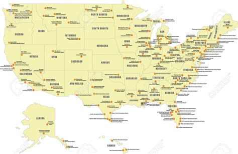 Map United States Airports - Direct Map