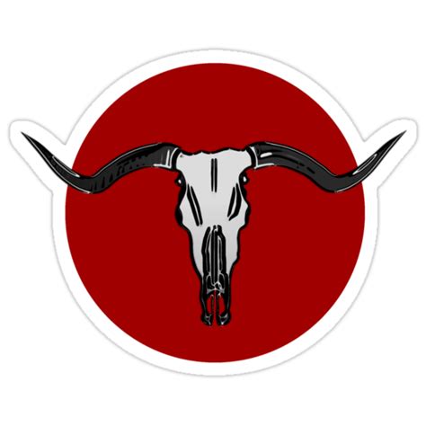 "longhorn skull" Stickers by krassrocks | Redbubble