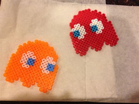 Perler bead PacMan ghosts Melty Beads, Perler Beads, Pacman Ghosts, Mario Characters, Fun ...