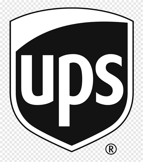 Logo up, logo United Parcel Service, logo UPS in bianco e nero, bianco e nero, marca png | PNGEgg