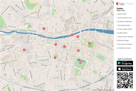 Dublin Printable Tourist Map Dublin Attractions, Tourist, 51% OFF