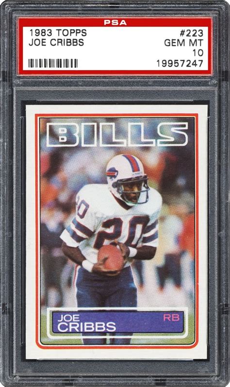 1983 Topps Joe Cribbs | PSA CardFacts®