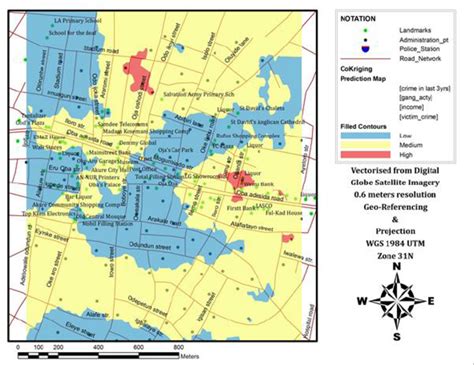 Map showing geospatial analysis of view of crime by victims in the ...