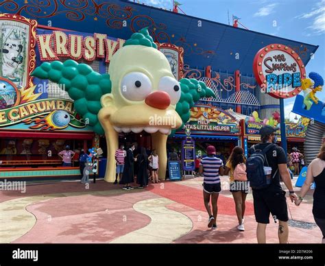 Orlando, FL/USA - 10/18/20: The entrance to The Simpsons Ride at ...