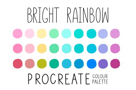 Bright Rainbow Color Palette For Procreate And Adobe | lupon.gov.ph