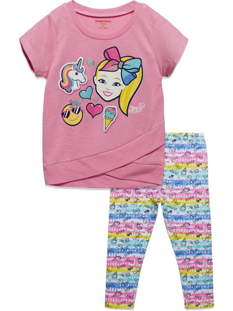 JoJo Siwa Jojo Siwa Unicorn Little Girls Crossover T-Shirt and Leggings ...