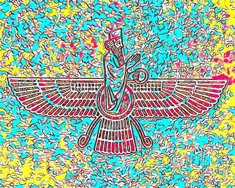 Faravahar 3 Digital Art by Maha Blingam