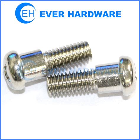 Stainless steel shoulder bolts round phillips custom made machine thread