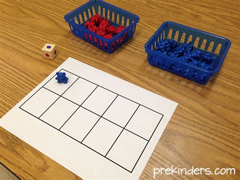 More and Less Dice Game - PreKinders Preschool Activities