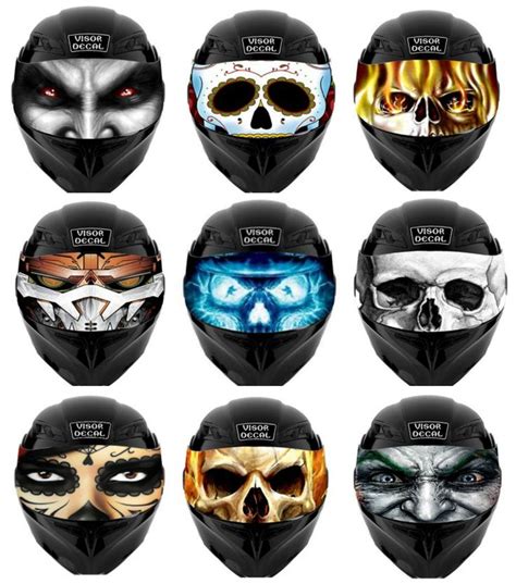 Custom Motorcycle Helmet Visor Decals | Reviewmotors.co