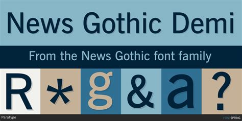 News Gothic Font | Fontspring