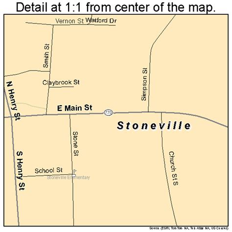 Stoneville North Carolina Street Map 3765100