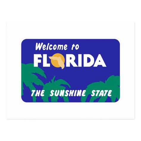 Welcome to Florida - USA Road Sign Postcard | Zazzle | Hurricane memes, Sick humor, Funny pictures