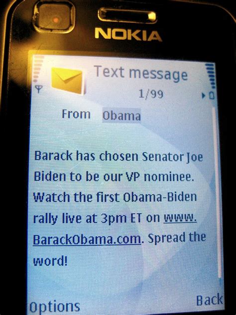 Obama Text Message Announcing Biden as his VP | It’s 3AM and… | Flickr